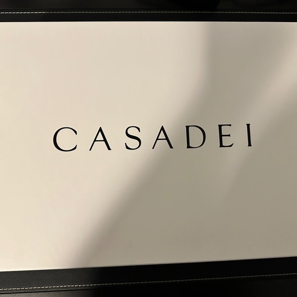 CASADEI RIBBED PANEL SUEDE BOOTS BROWN - Picture 2 of 8